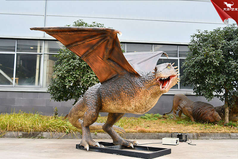 仿真飛龍模型，能動(dòng)會(huì)叫的仿真西方龍模型