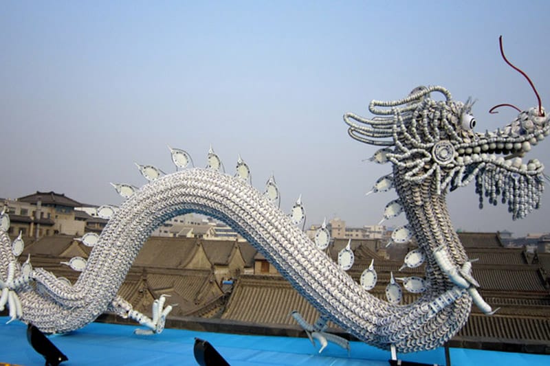 瓷器彩燈，瓷器龍彩燈，瓷器鳳凰彩燈